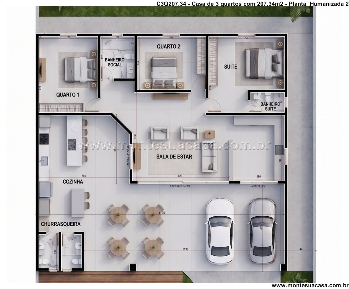 207.34m2-casa-terrea-com-garagem-dupla-e-area-integrada - Imagem 15