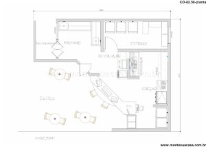 82.50m2-projeto-de-lanchonete-com-cozinha-industrial-e-salao-de-refeicoes-integrado