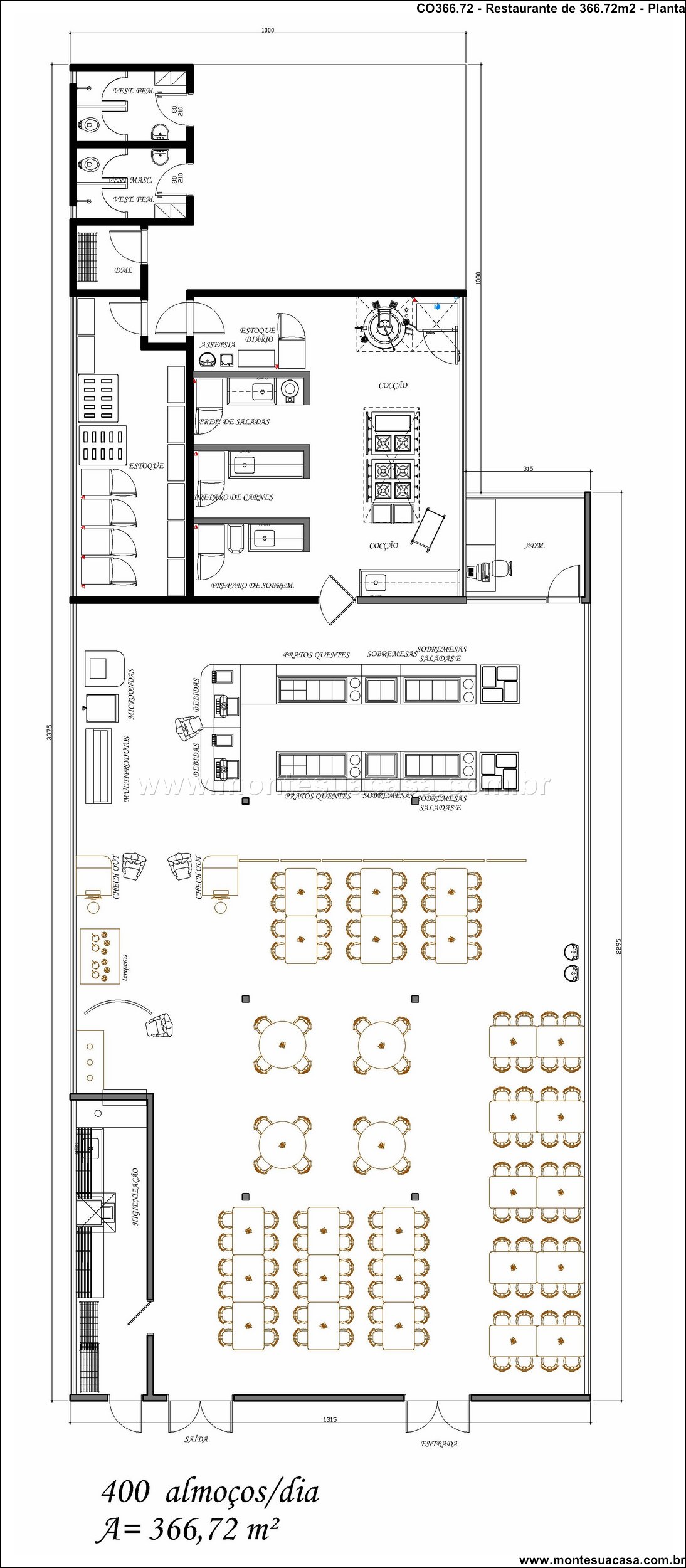 366.72m2-restaurante-com-116-lugares-e-cozinha-industrial-para-alto-desempenho - Imagem 3