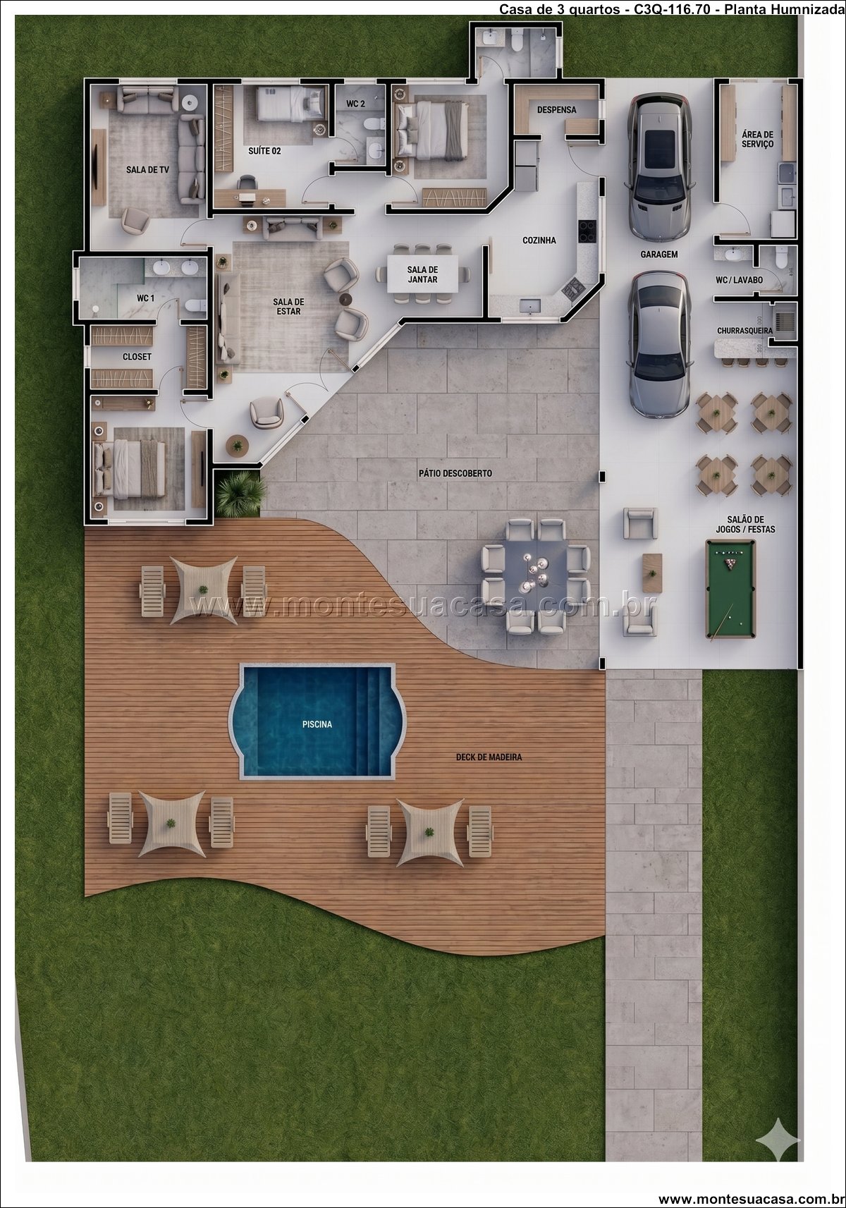 116.70m2-casa-terrea-3-quartos-com-suite-e-areas-lazer - Imagem 14