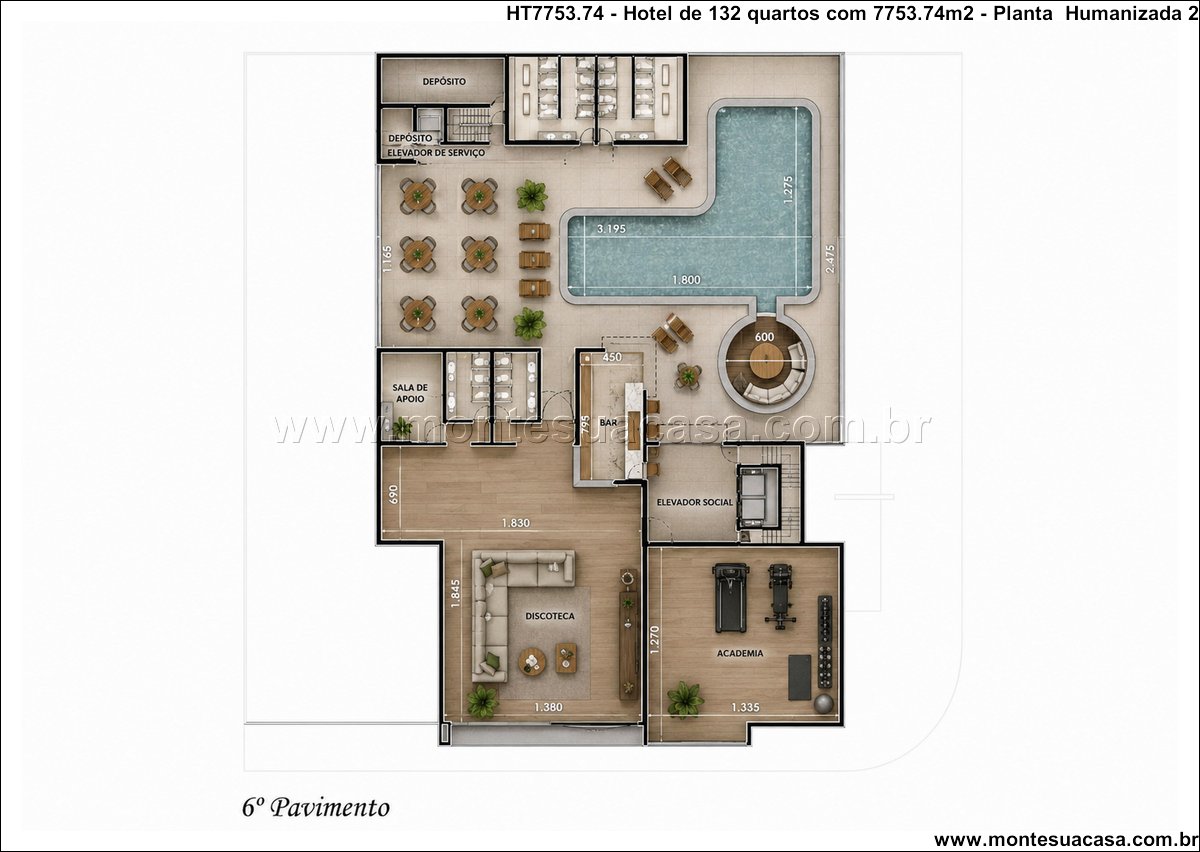 7753.74m2-hotel-com-100-suites-discoteca-rooftop-e-restaurante-corporativo - Imagem 15