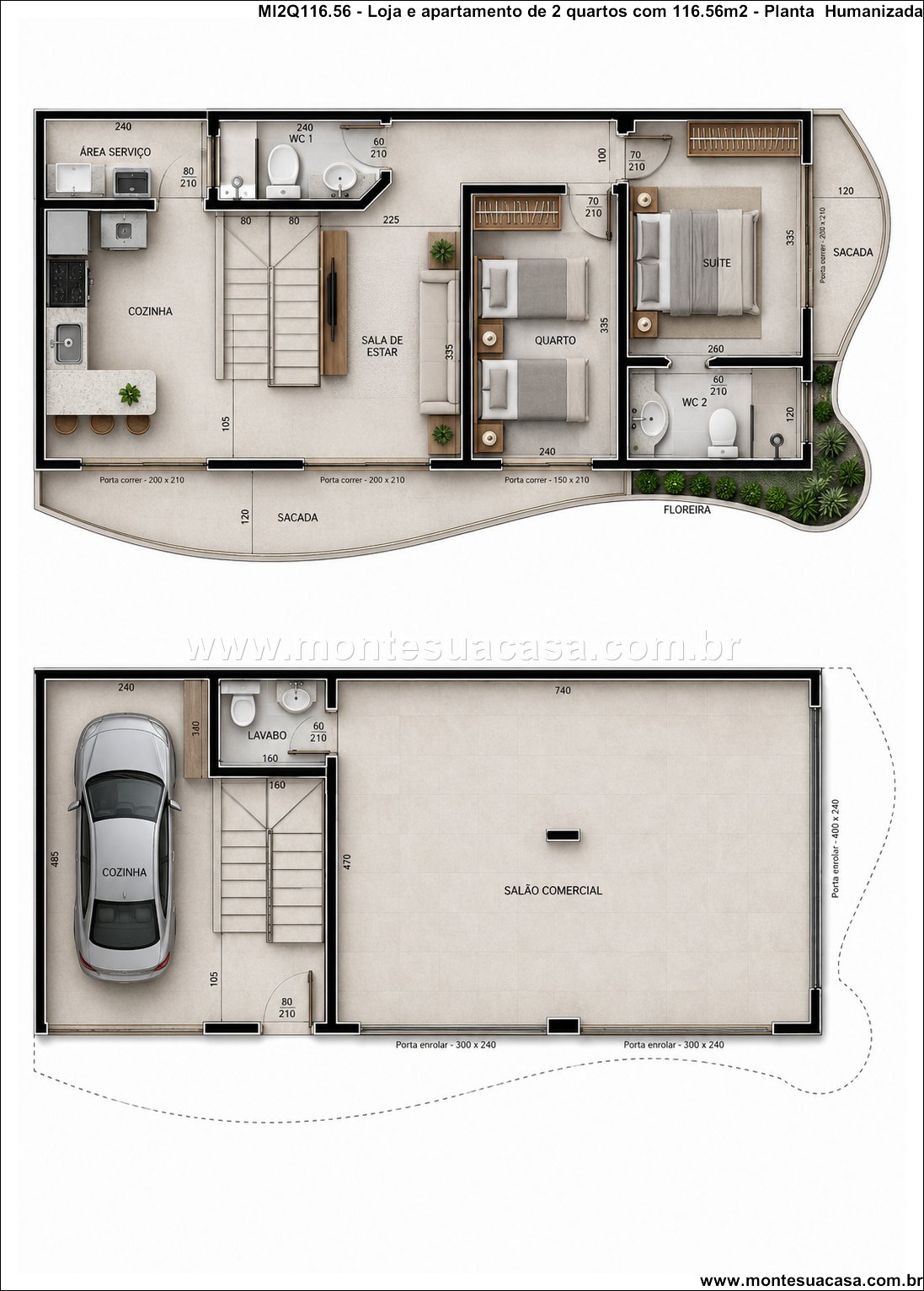 116.56m2-sobrado-de-2-quartos-com-sacada-e-salao-comercial - Imagem 4
