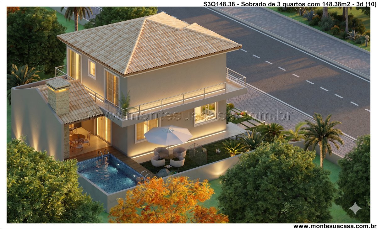 148.38m2-sobrado-de-3-quartos-com-piscina-varanda-e-garagem-coberta - Imagem 11
