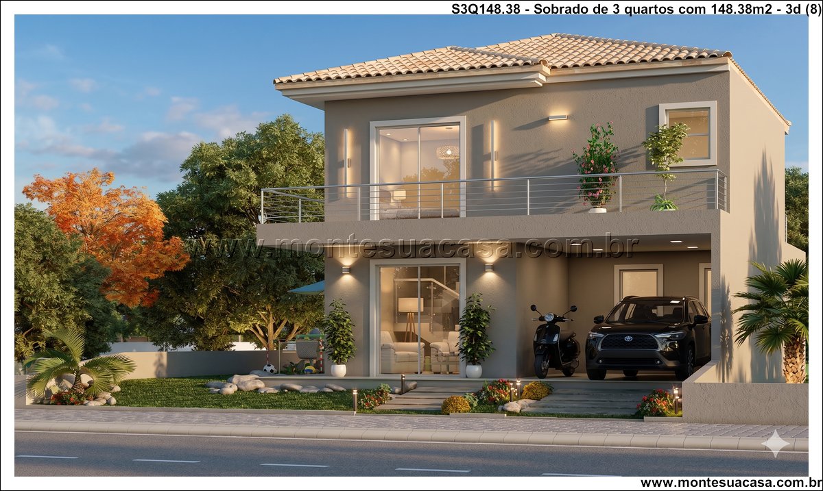 148.38m2-sobrado-de-3-quartos-com-piscina-varanda-e-garagem-coberta - Imagem 9