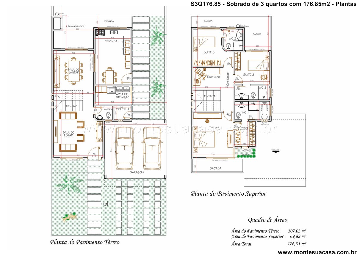 176.85m2-casa-sobrado-3-suites-com-garagem-e-churrasqueira - Imagem 6