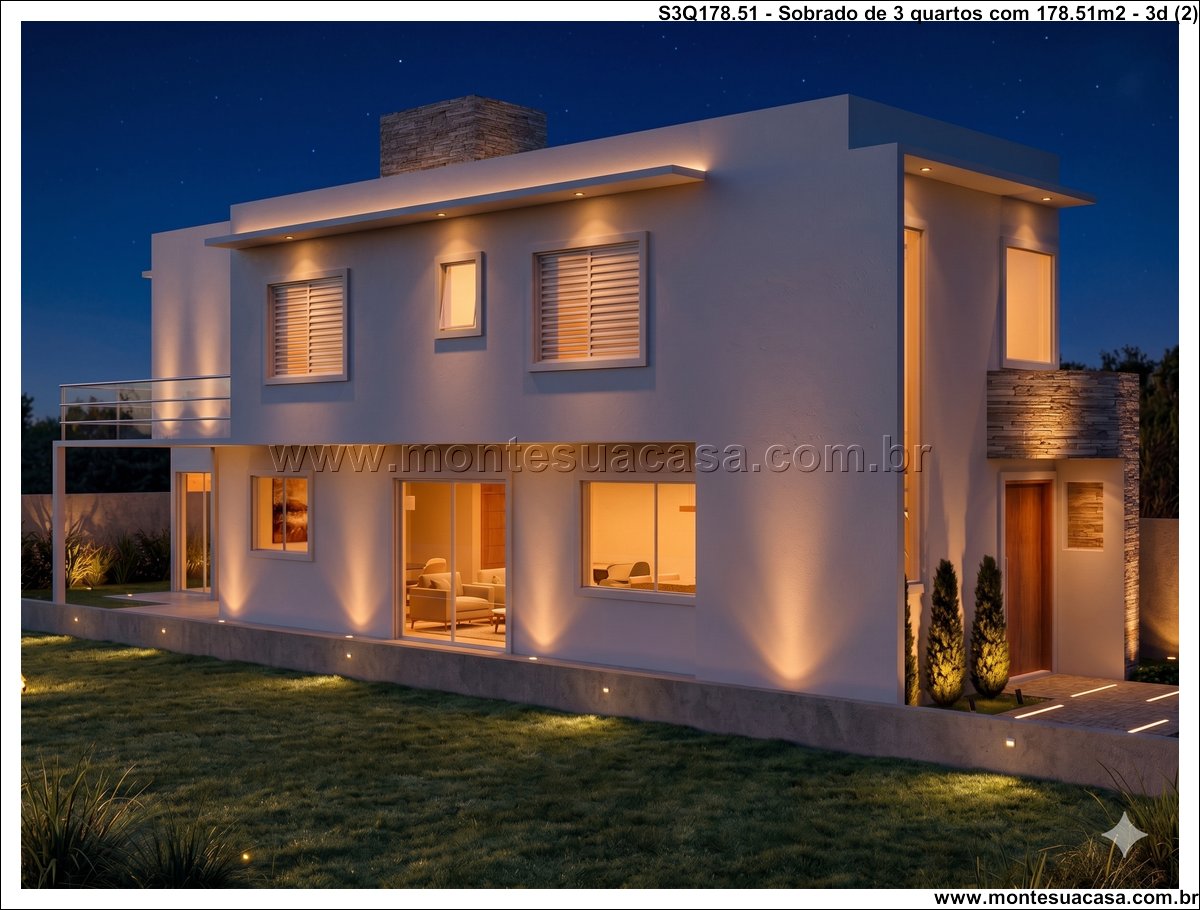 178.51m2-sobrado-moderno-com-3-quartos-e-espaco-gourmet-integrado - Imagem 3