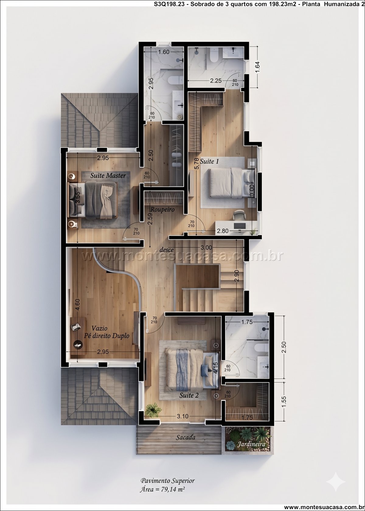 198.23m2-sobrado-de-3-quartos-com-suite-master-e-jardineira - Imagem 7