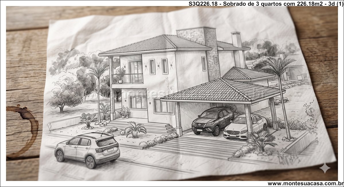 226.18m2-sobrado-de-3-quartos-com-projeto-moderno - Imagem 2