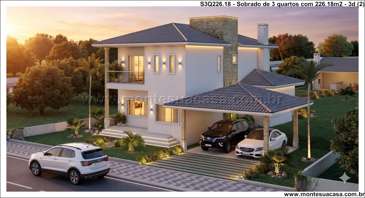 226.18m2-sobrado-de-3-quartos-com-projeto-moderno - Imagem 3