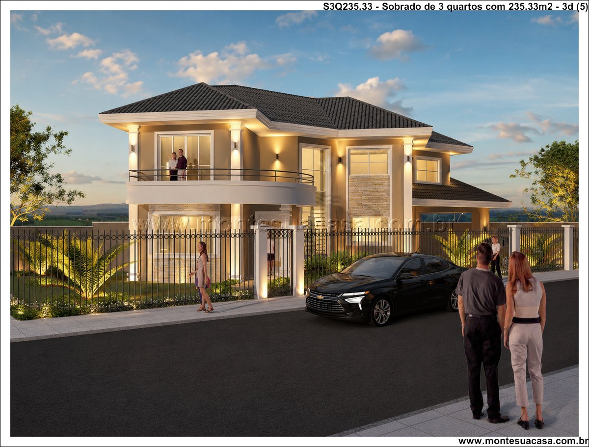 235.33m2-projeto-residencial-3-quartos-com-sacada-e-churrasqueira - Imagem 6