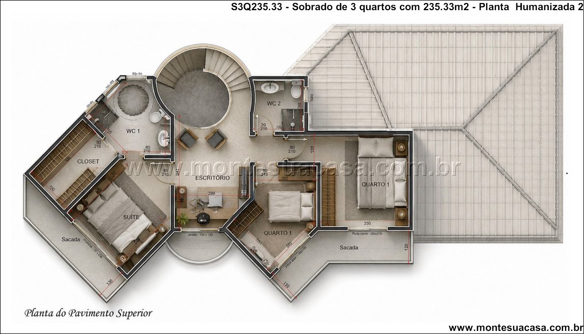 235.33m2-projeto-residencial-3-quartos-com-sacada-e-churrasqueira - Imagem 9