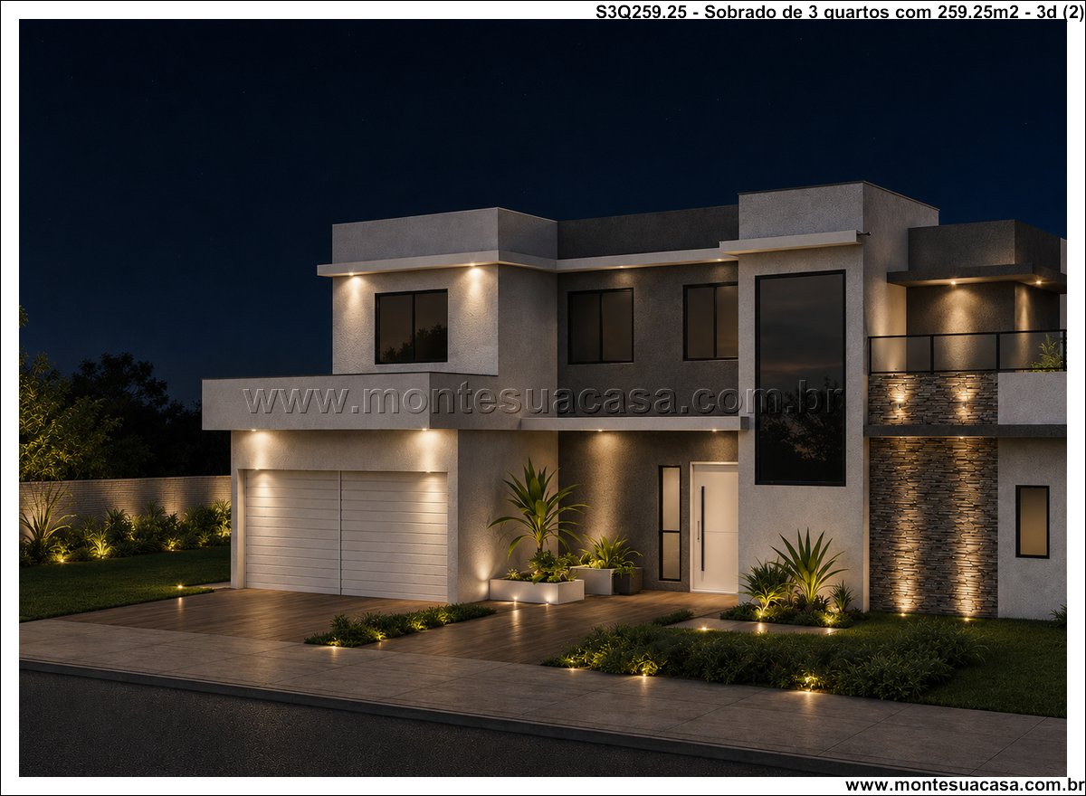 259.25m2-sobrado-de-3-quartos-com-espaco-gourmet - Imagem 3