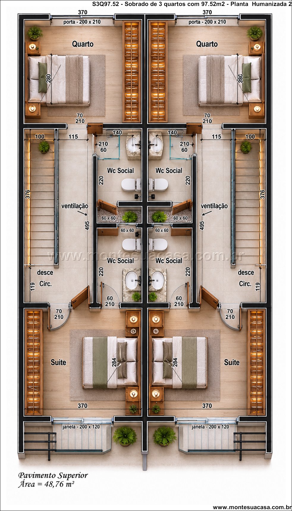 97.52m2-sobrado-moderno-3-quartos-com-suite-e-duas-vagas - Imagem 7
