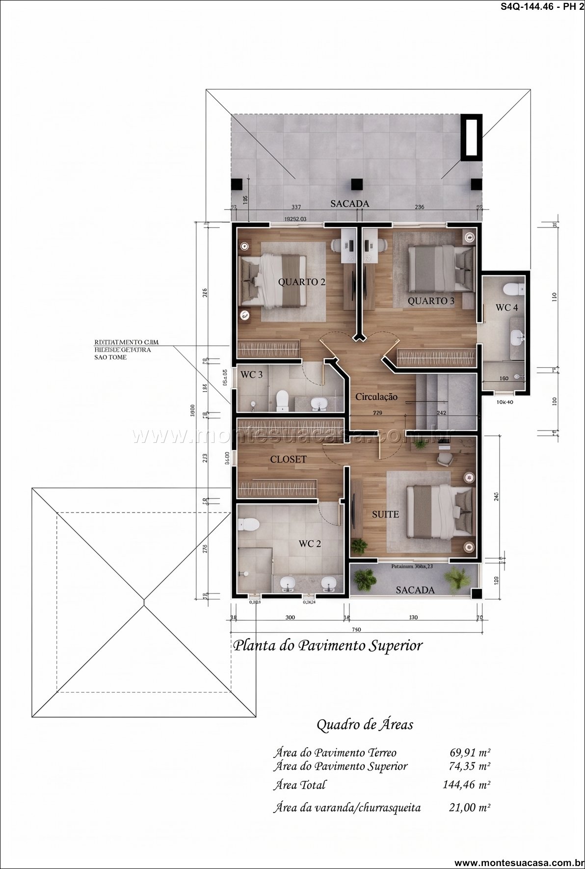 144.46m2-sobrado-4-quartos-com-fachada-contemporanea-e-espacos-integrados - Imagem 11