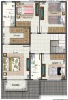 142.74m2-casa-dois-pavimentos-quatro-quartos-garagem