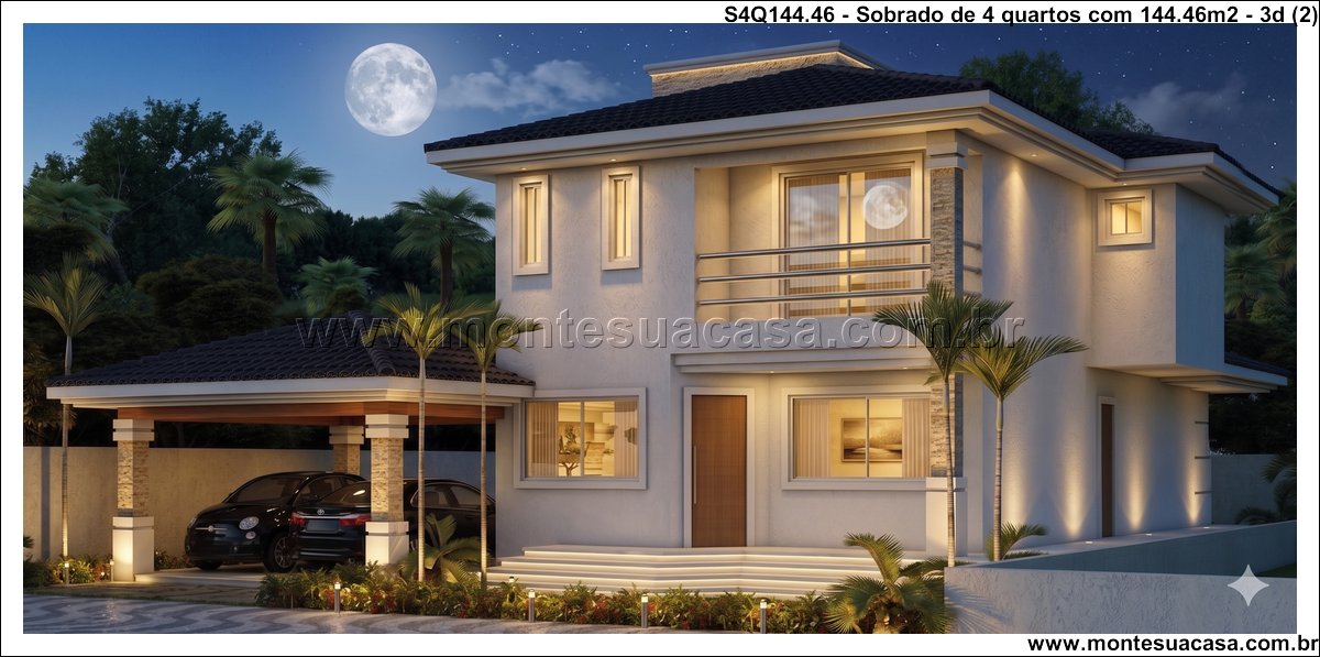 144.46m2-sobrado-4-quartos-com-fachada-contemporanea-e-espacos-integrados - Imagem 3
