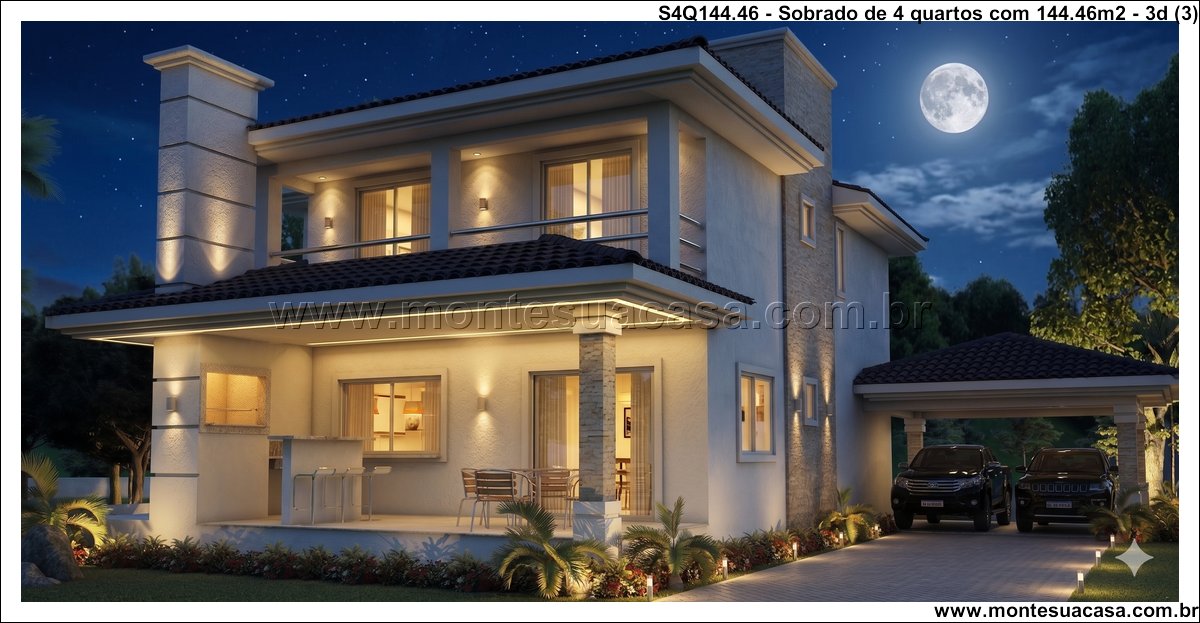 144.46m2-sobrado-4-quartos-com-fachada-contemporanea-e-espacos-integrados - Imagem 4