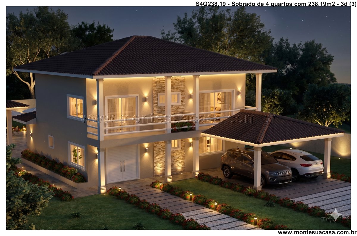 238.19m2-sobrado-moderno-com-4-quartos-piscina-churrasqueira-e-garagem-coberta-para-2-carros - Imagem 4