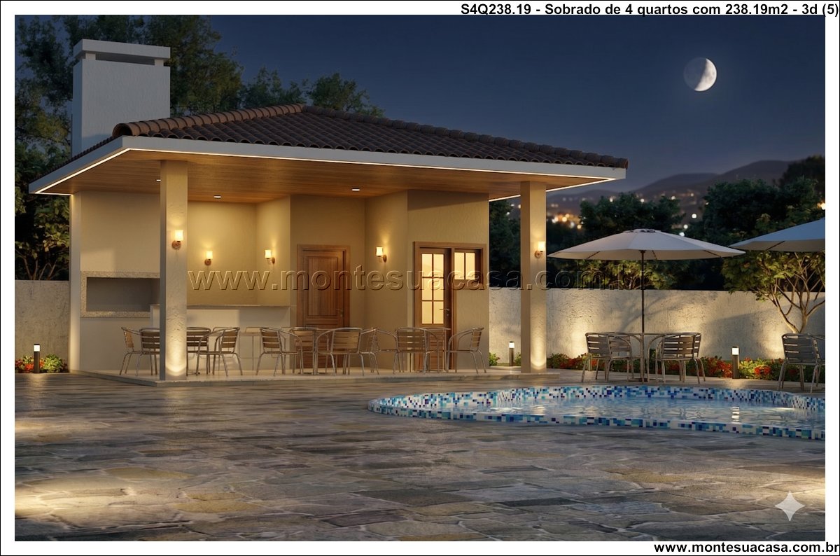 238.19m2-sobrado-moderno-com-4-quartos-piscina-churrasqueira-e-garagem-coberta-para-2-carros - Imagem 6