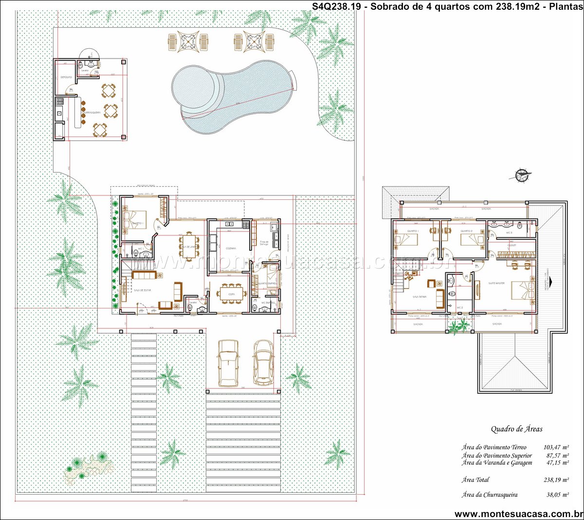 238.19m2-sobrado-moderno-com-4-quartos-piscina-churrasqueira-e-garagem-coberta-para-2-carros - Imagem 13