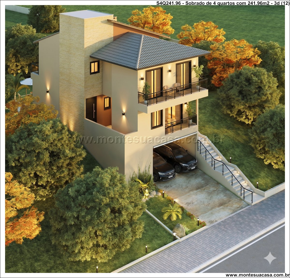 241.96m2-sobrado-para-terreno-em-aclive-com-4-quartos - Imagem 13