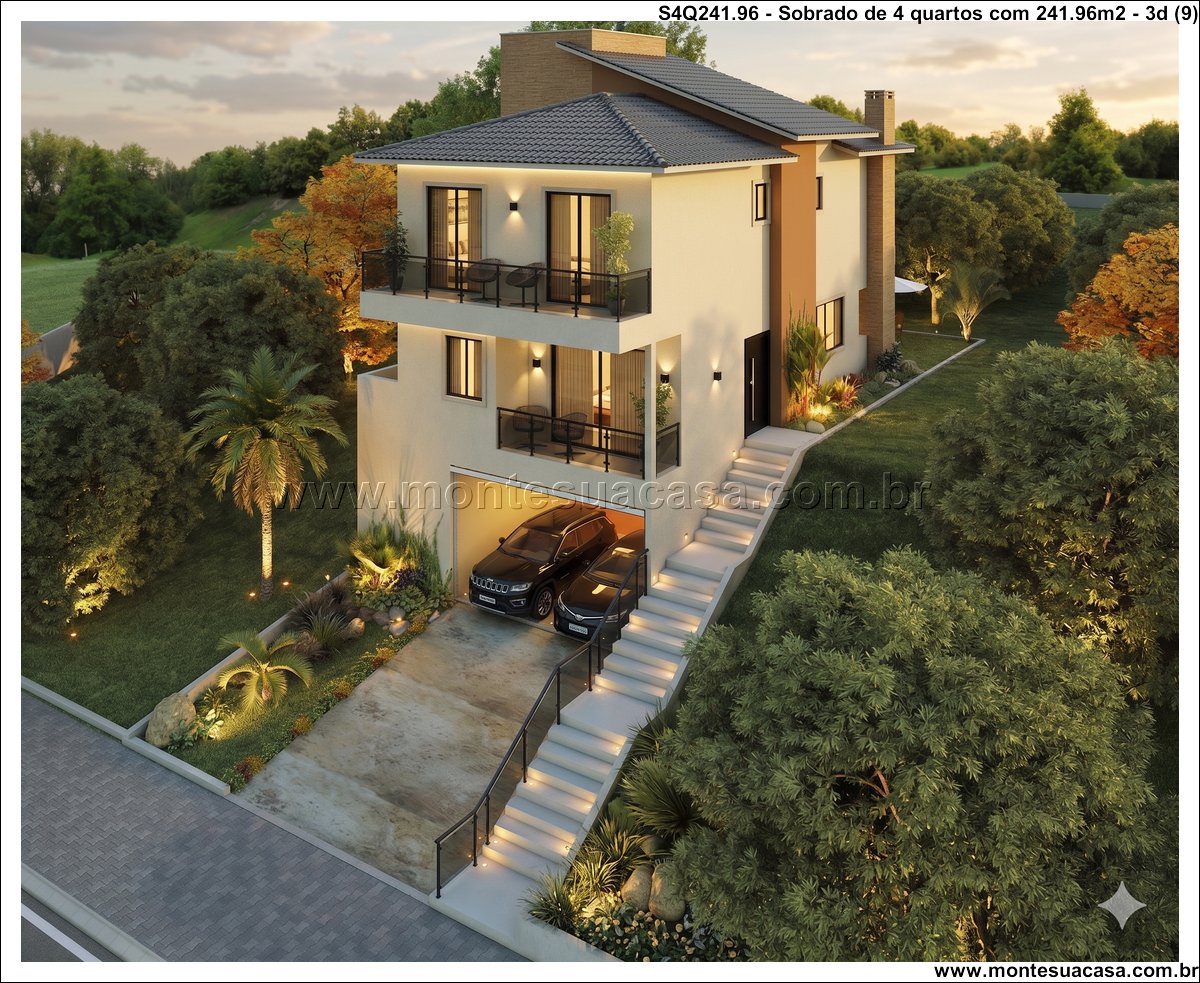 241.96m2-sobrado-para-terreno-em-aclive-com-4-quartos - Imagem 10