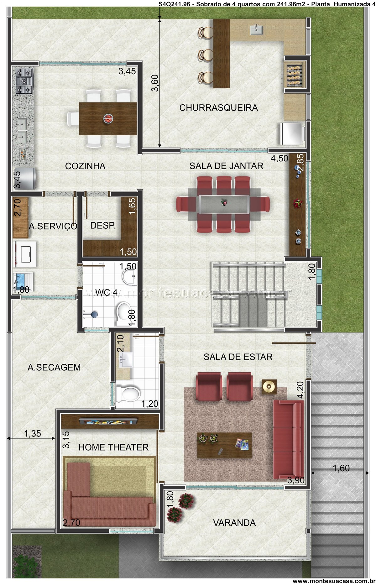 241.96m2-sobrado-para-terreno-em-aclive-com-4-quartos - Imagem 19
