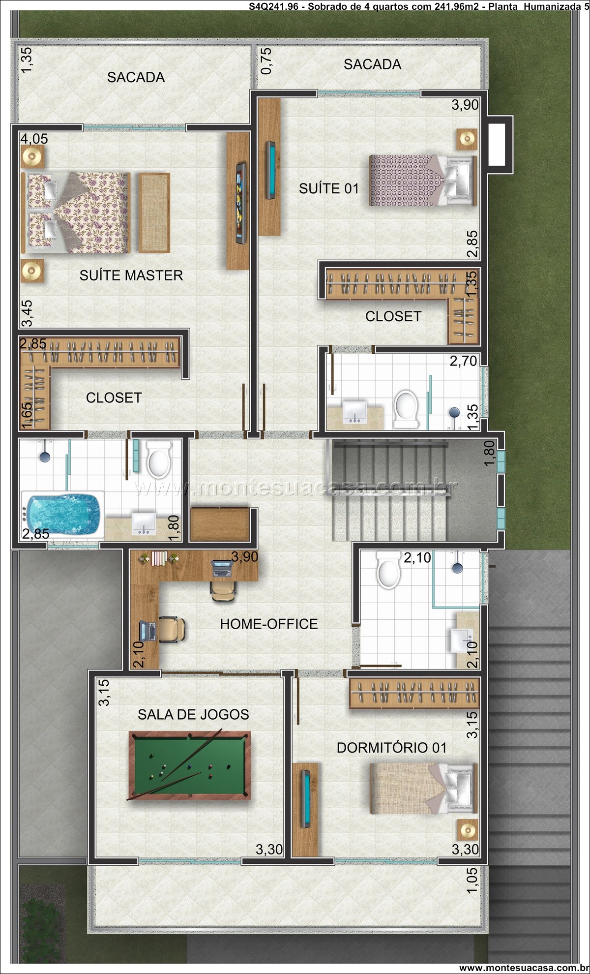 241.96m2-sobrado-para-terreno-em-aclive-com-4-quartos - Imagem 20