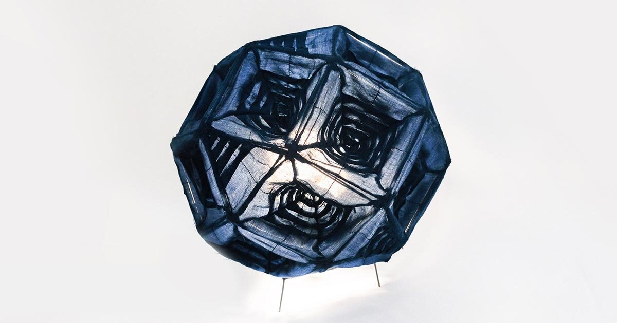 tecido plissado molda a forma de iluminação estrutural da aoi