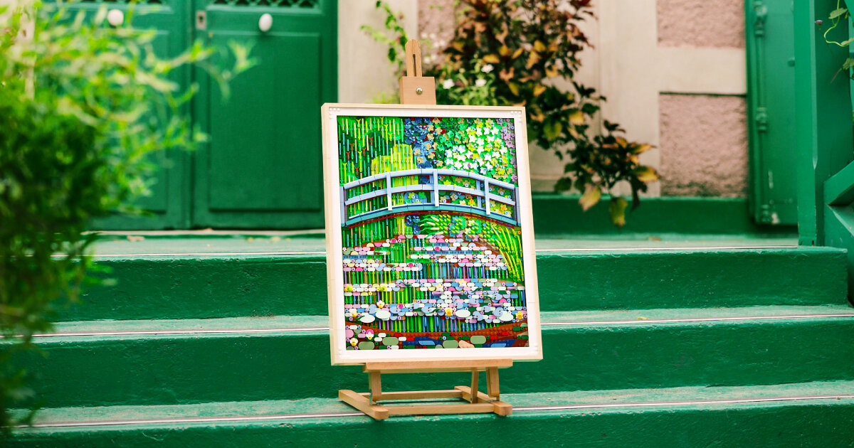 A pintura de nenúfares de Claude Monet se transforma em conjunto de LEGO