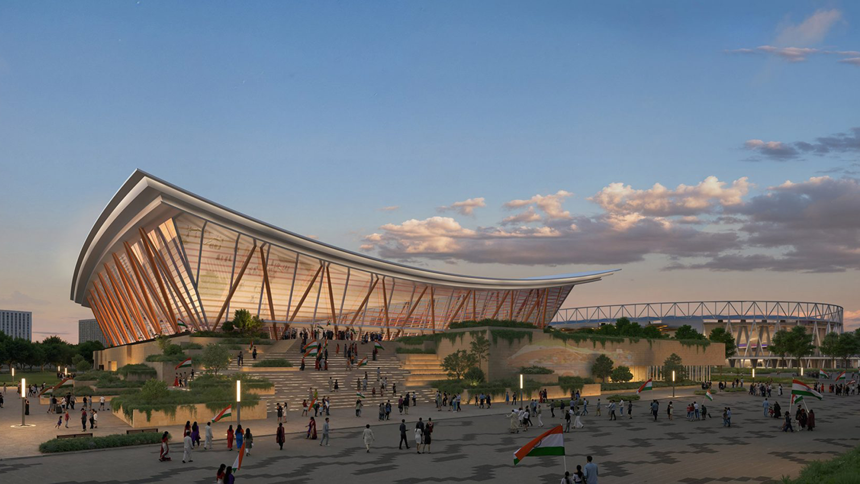 Dezeen Agenda apresenta planos para o distrito esportivo de Ahmedabad