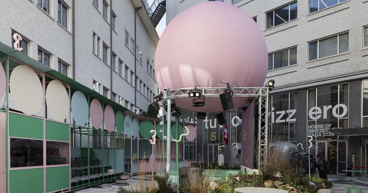 instalação de jardim alpino da BUREAU surge no centro de Milão