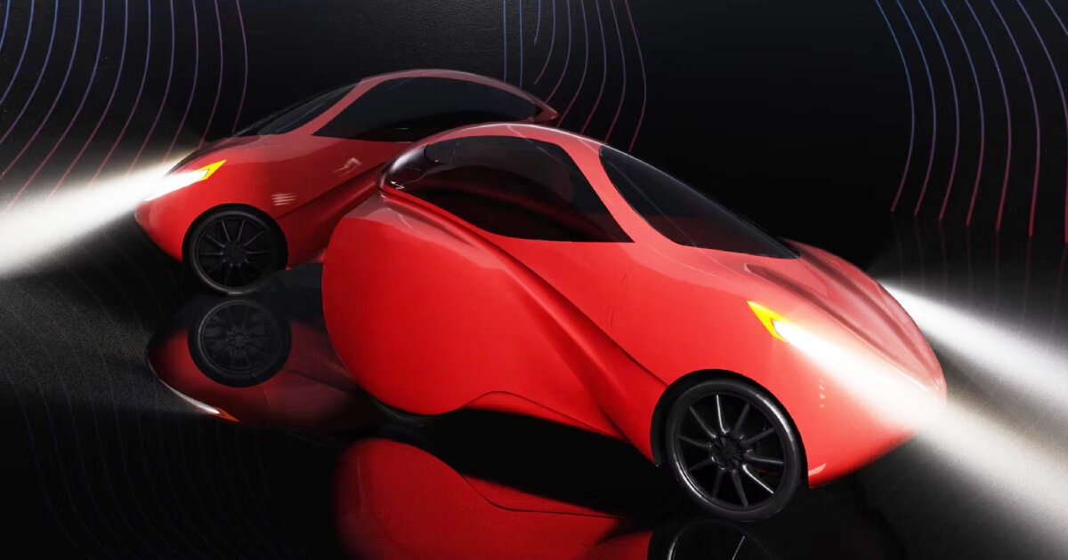 bicicleta elétrica híbrida anda por aí com quadro em forma de micro carro
