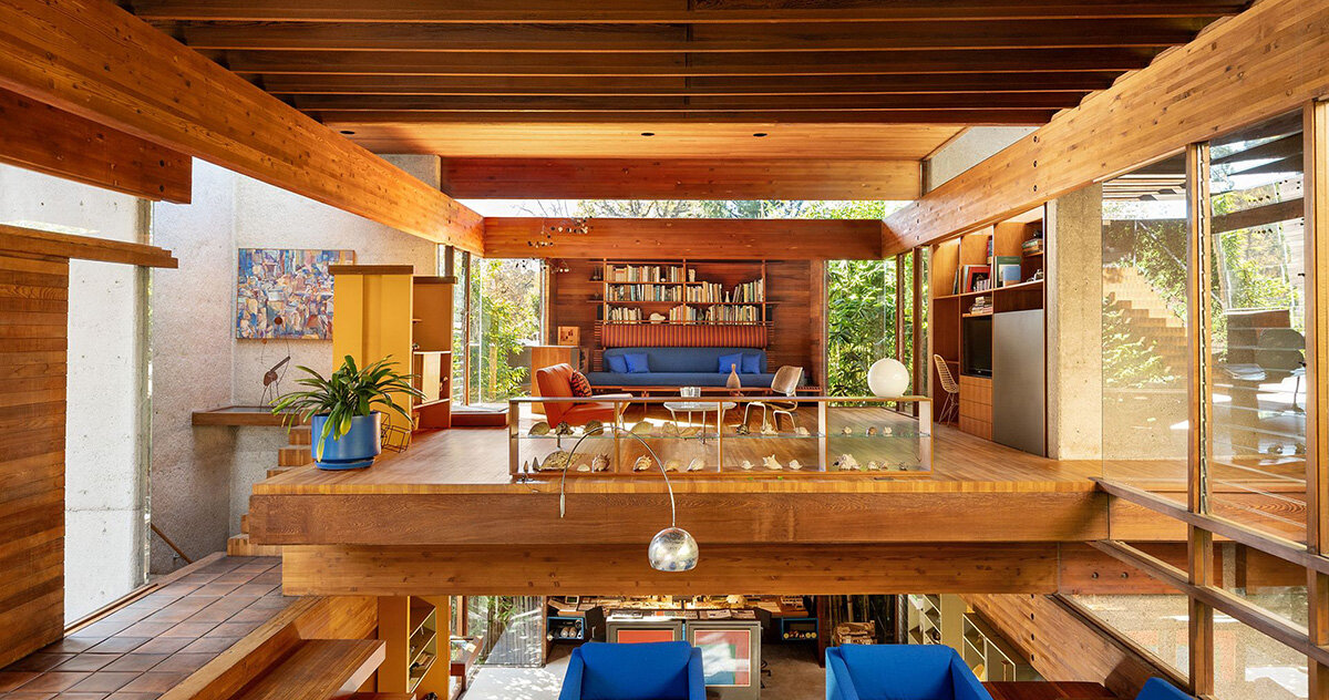 entre na casa kappe, uma das grandes casas modernas de meados do século do sul da Califórnia