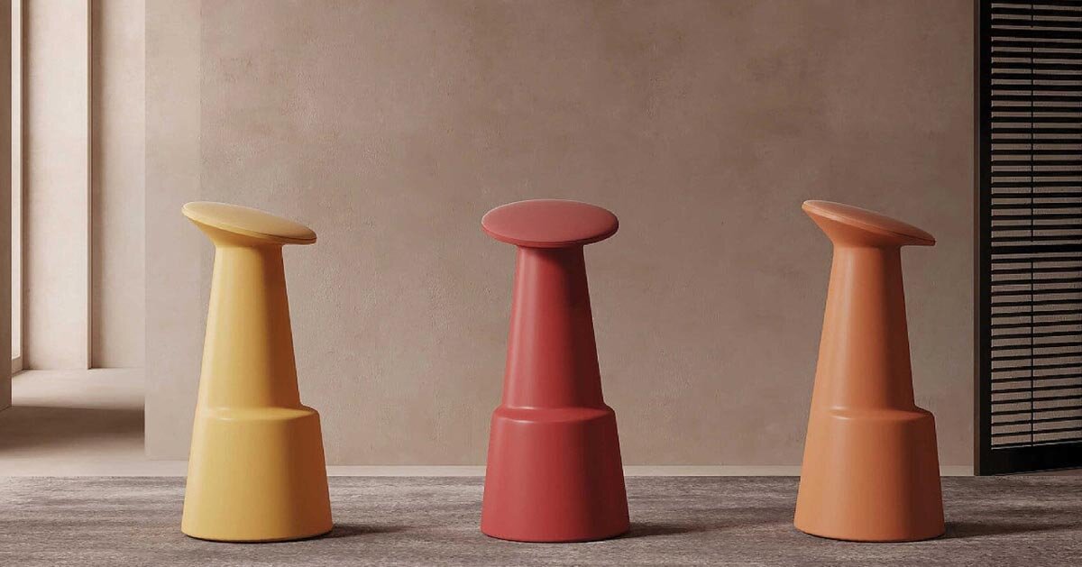 banquinho uno de molde único traz flexibilidade e cor a qualquer espaço