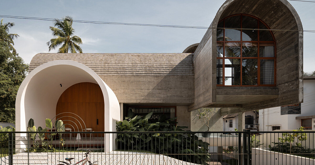 encasa archstudio molda casa tropical com abóbadas interligadas