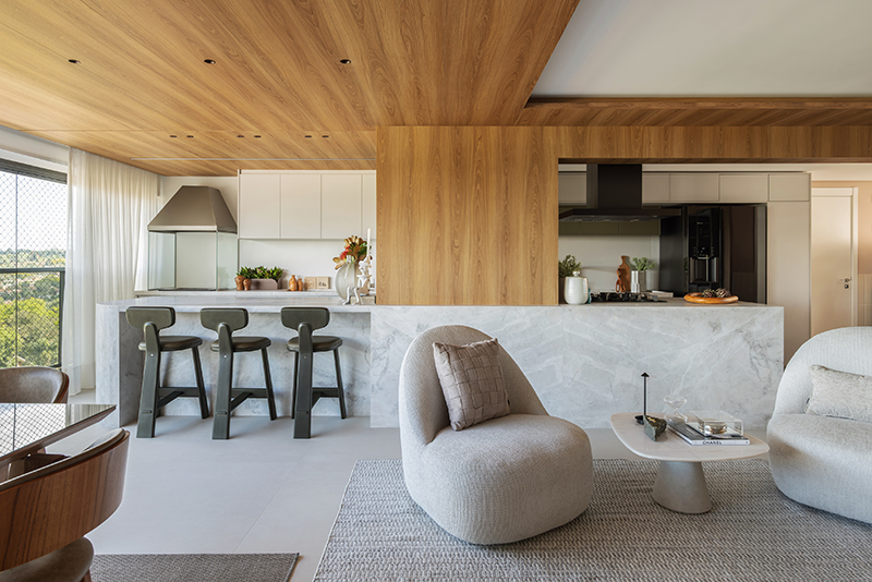 Integração, sofisticação e aconchego marcam apartamento de 165m² no Campo Belo