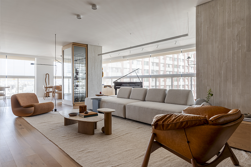 Projeto contemporâneo interpreta alma brasileira, musicalidade e memórias em 320 m² de arquitetura afetiva