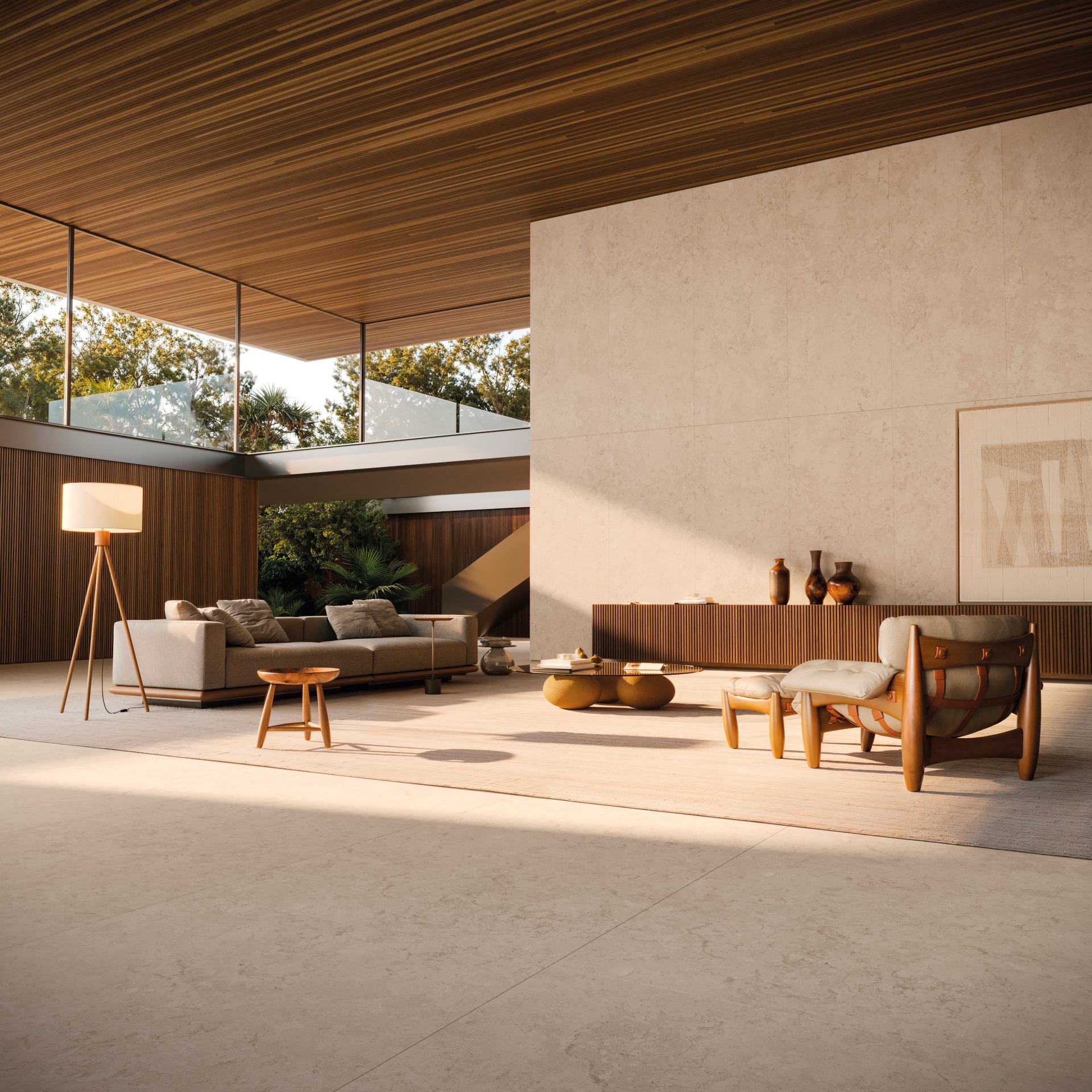 as reproduções clássicas de travertino com design Portobello