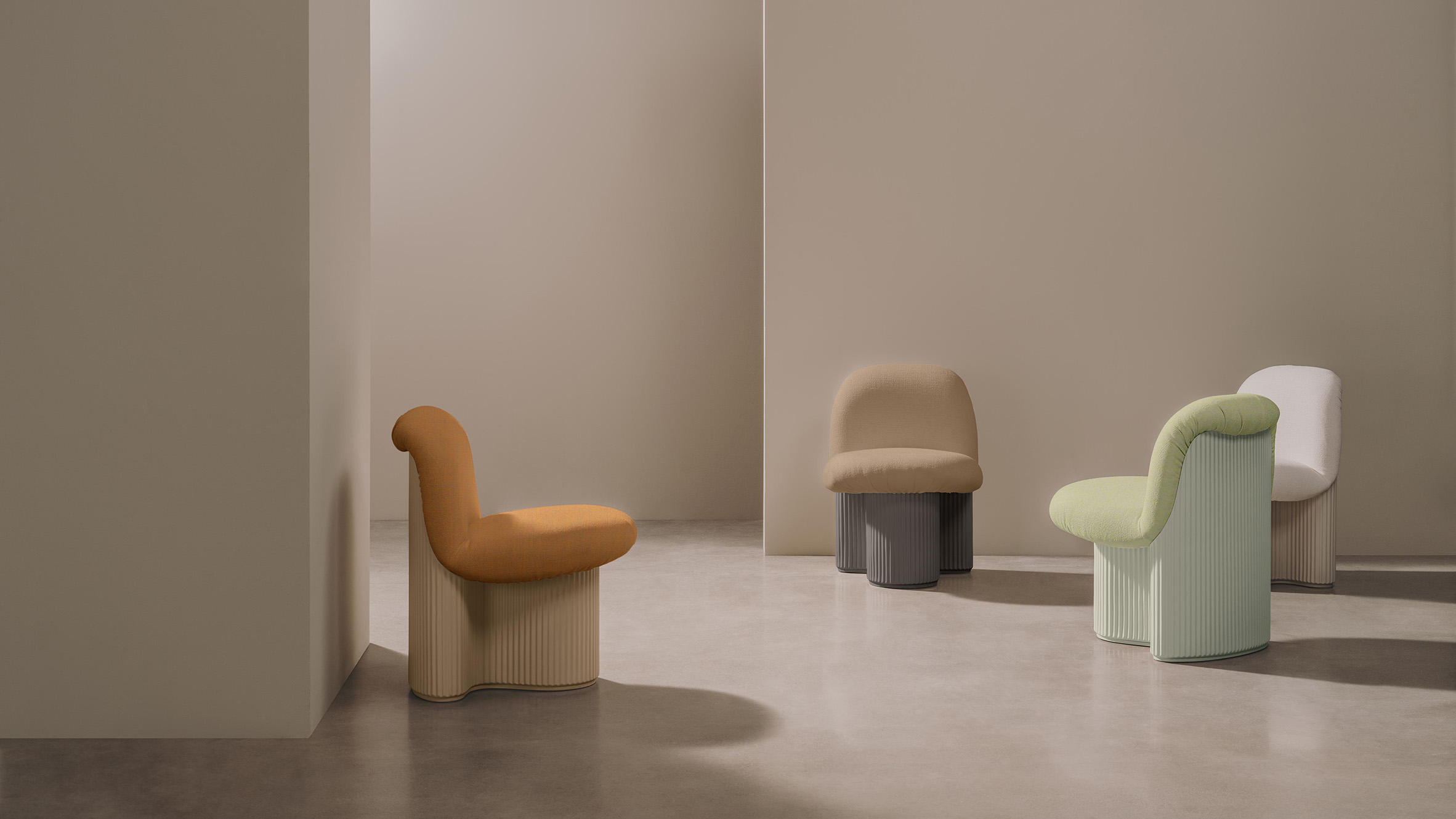 Cadeira e poltrona Bolete de Patricia Urquiola para Andreu World
