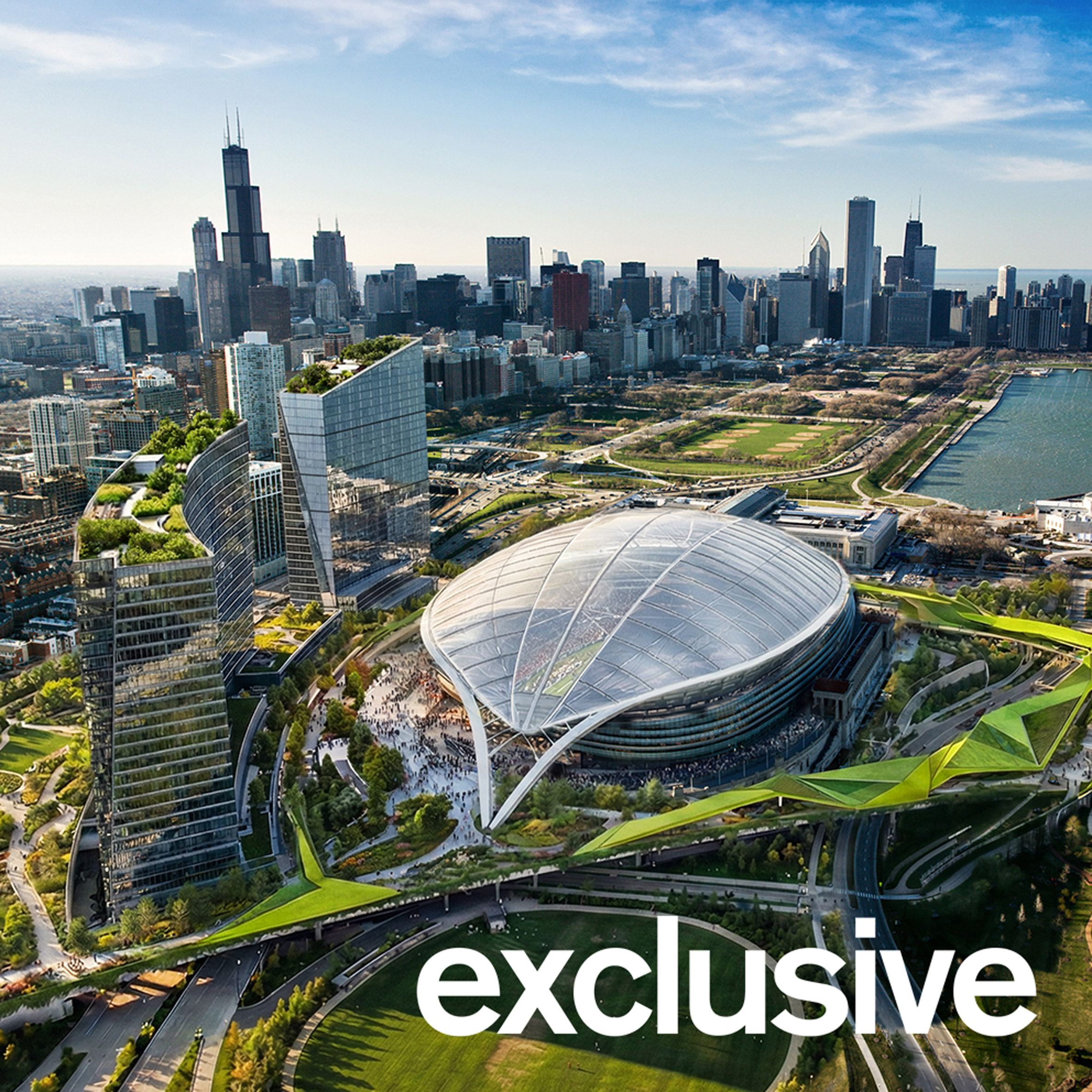 O Futuristic Soldier Field propôs incentivar os Bears a permanecerem em Chicago