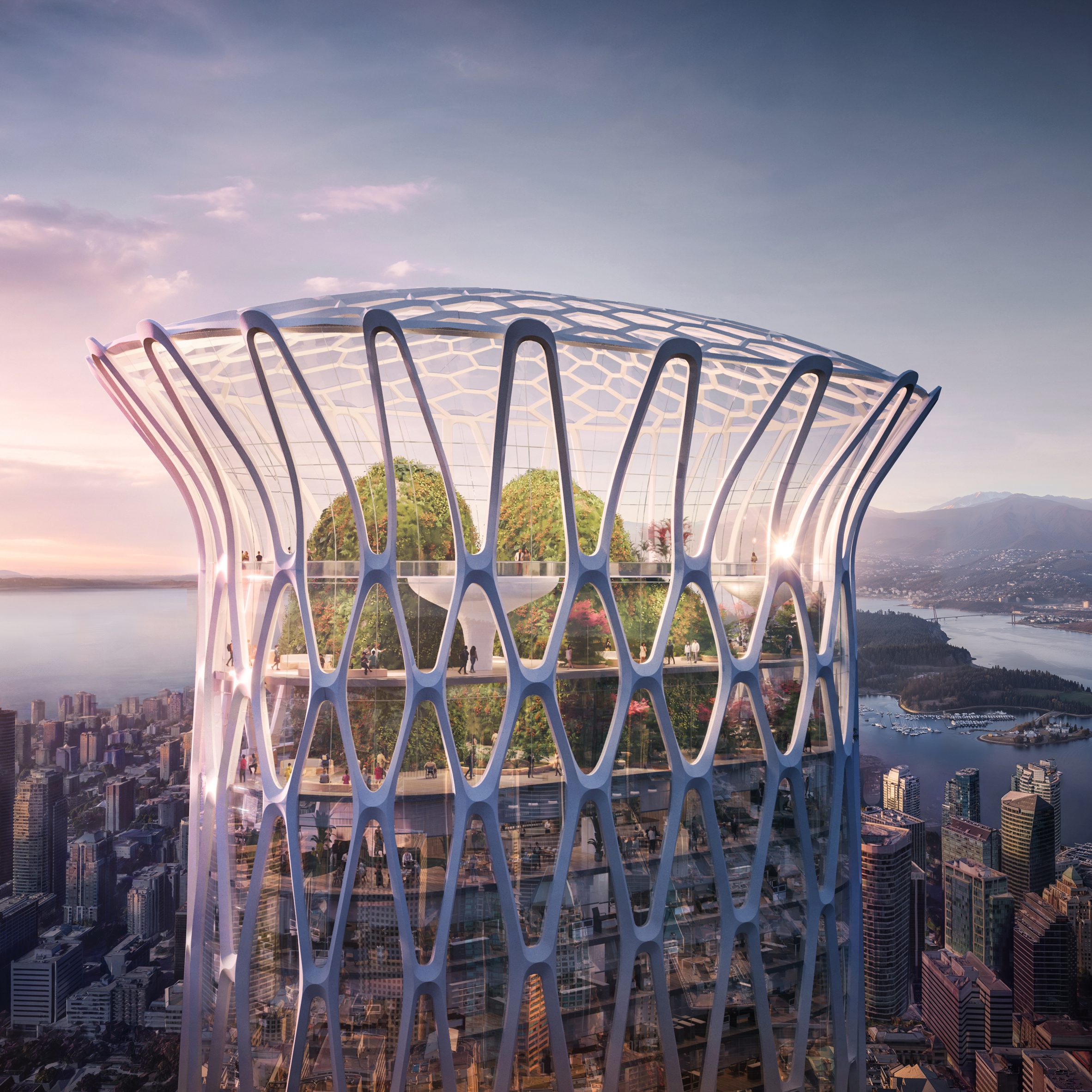 O primeiro arranha-céu super alto de Vancouver informado por “recifes de esponja”