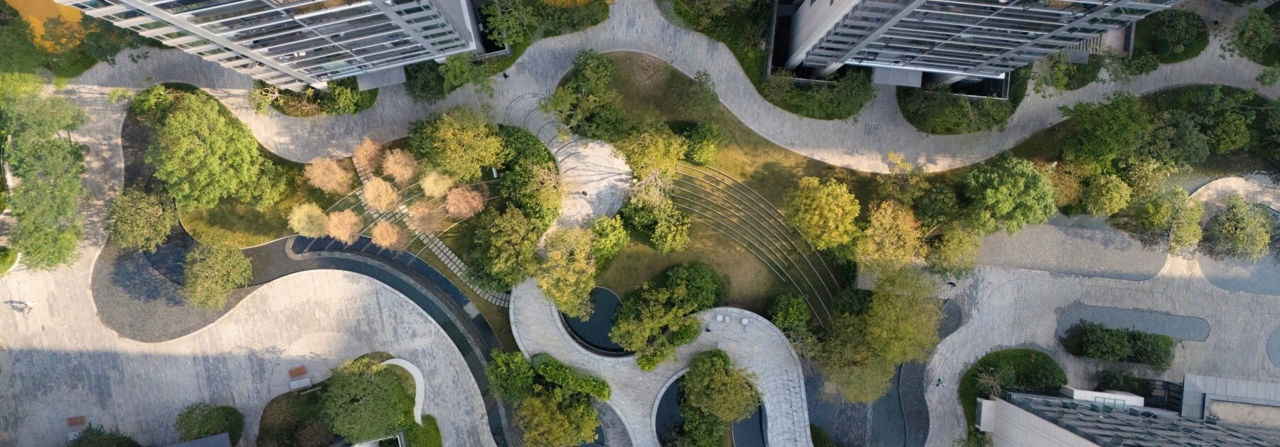 paisagem de pátio em camadas reformula a vida comunitária em shenzhen