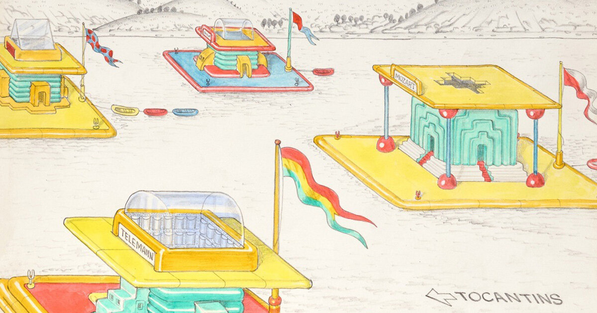ettore sottsass imagina um planeta organizado como um festival