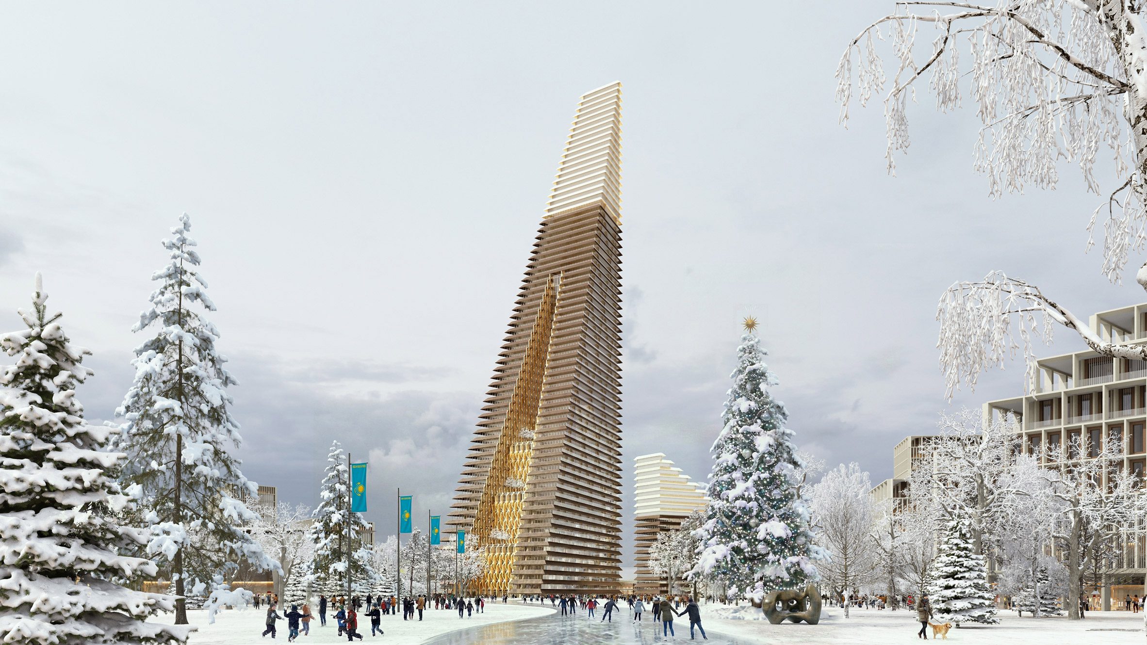 Agenda Dezeen apresenta torres SOM para a nova cidade do Cazaquistão
