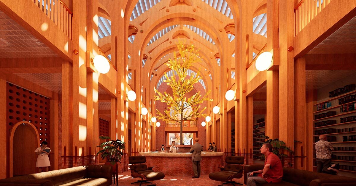 Studiolowe reutiliza ruínas da igreja de Cambridge para cuidados paliativos urbanos