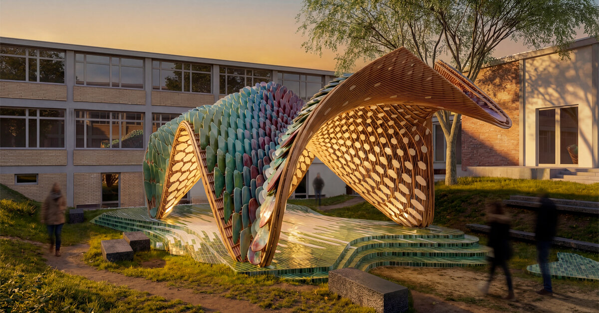 pavilhão cultural reversível ativa espaço público em Frankfurt 2026
