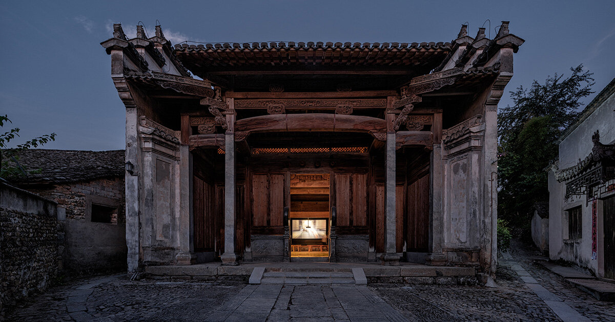 atelier guo insere cinema em salão ancestral na china