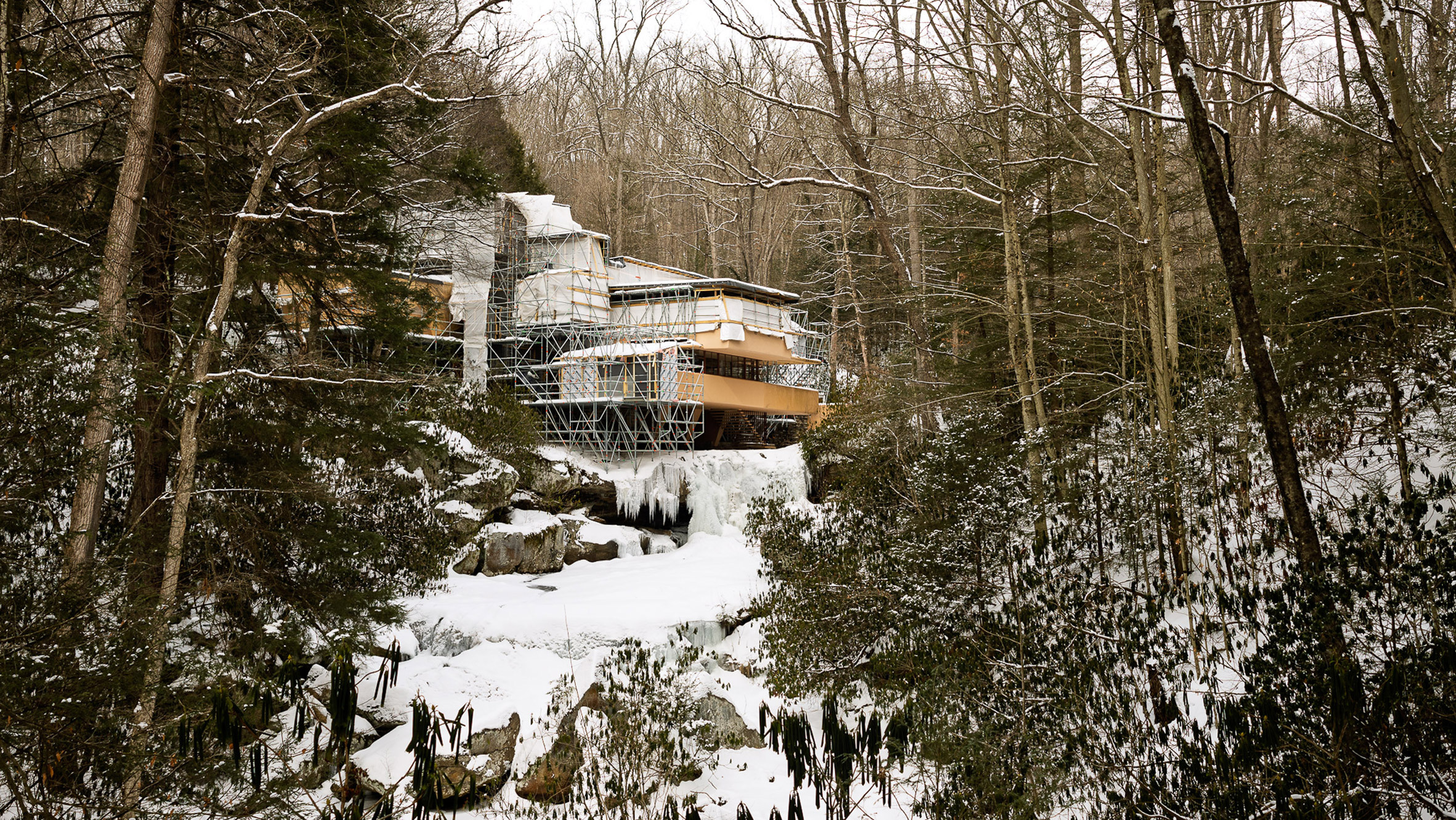 Grande conservação concluída na Fallingwater de Frank Lloyd Wright