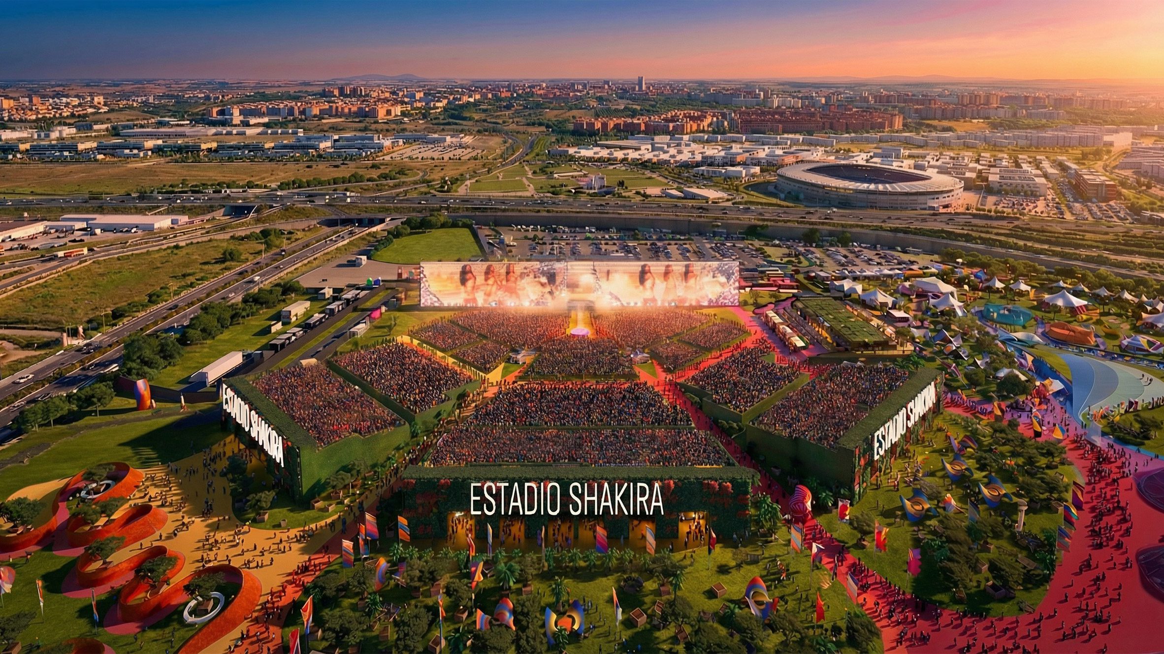 BIG revela projeto de estádio pop-up para Shakira